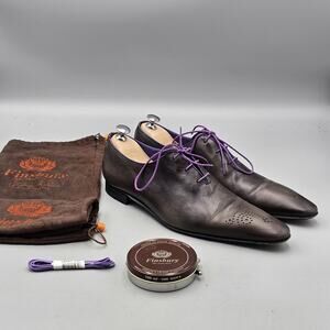 Finsbury Men's Size 11 US Gamme Latina Monza Grey Leather Dress Pointed Oxfords